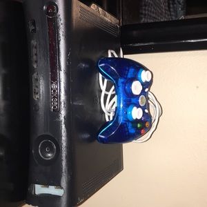 Xbox 360 and controller & And  games downloaded
